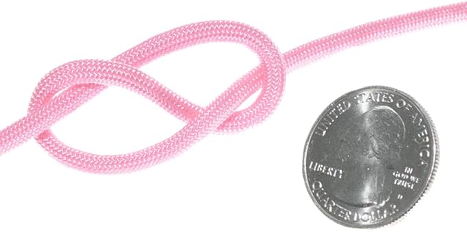 Paracord Planet Solid Color 550lb Paracord – 7 Strand Type III Nylon Cord for Indoor and Outdoor Tasks – Rose Pink (250 ft)