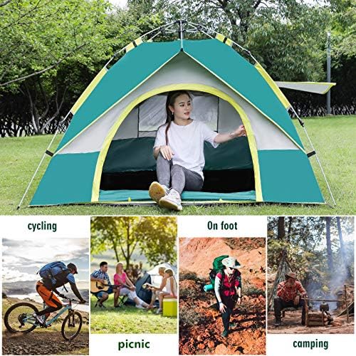 Pop Up Tent Family Camping Tent Instant Cabin Tent 2 Person Portable Tent Automatic Tent Waterproof Windproof for Camping Hiking Beach Fishing and Outdoor Activities - Image 6
