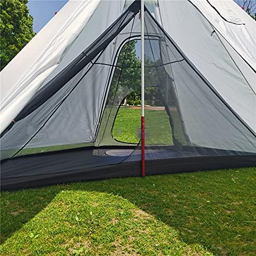 Half Octagonal Mesh Net for 4 Person Tipi Tent 2 Person Mesh Camping and Hiking - Image 5