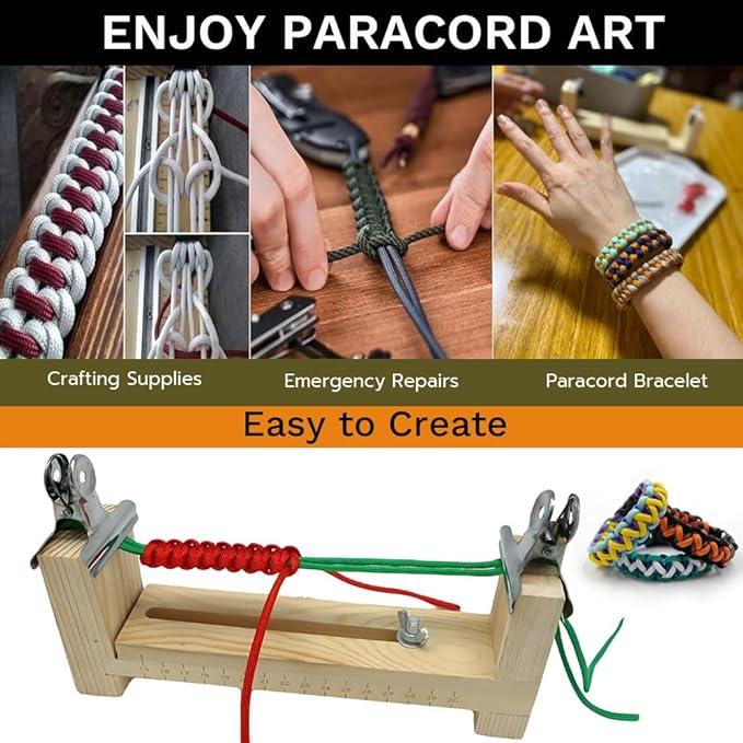 Paracord Crafting Kit, 32 Colors, 10 FT Each, 550lb Parachute Cord for Bracelets, Lanyards, Dog Collars, Idea for Gift (32Colors-A, Mixed)