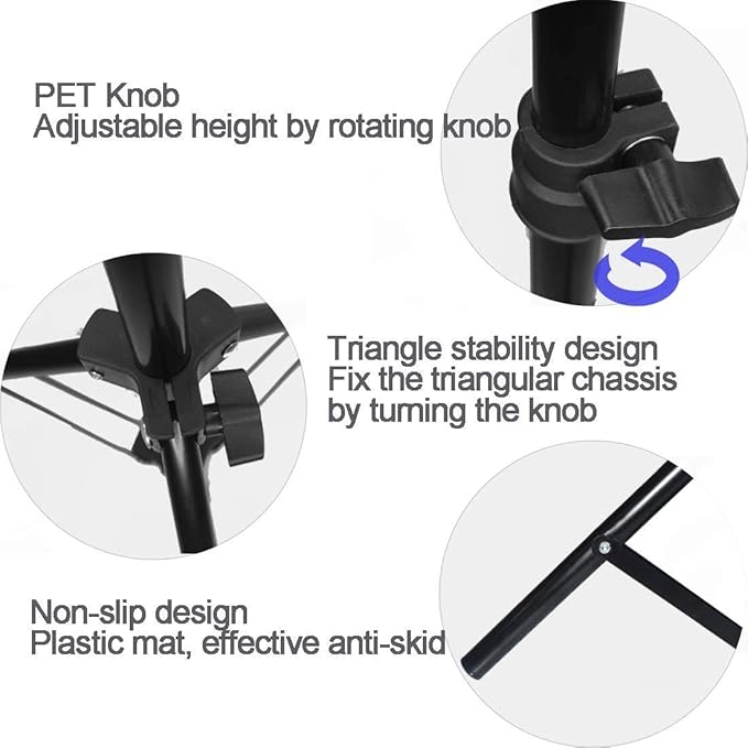 Projector Floor Stand, Folding Portable Tripod Mount - Adjustable Height 29" to 70"