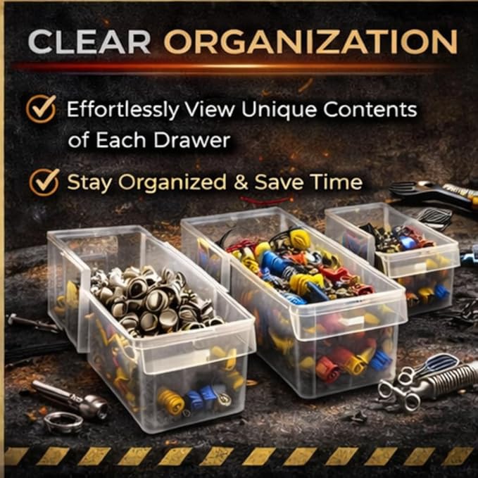 Quantum Storage Systems PDC-18BK 18 Drawers Cabinet Part Organizer 19" H x 15" W x 7" D