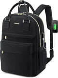 LOVEVOOK Laptop Backpack for Women 15.6 Inch Laptop Bag with USB Port, Fashion Waterproof Backpacks Teacher Nurse Stylish Travel Bags Vintage Daypacks Bookbag for College School Work