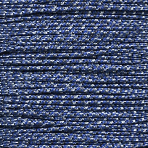 Paracord Planet 275lb Paracord – 3/32 Inch (2.38 mm) Nylon Crafting Cord with 5 Strand Inner Core – Blue Camo (25 ft)