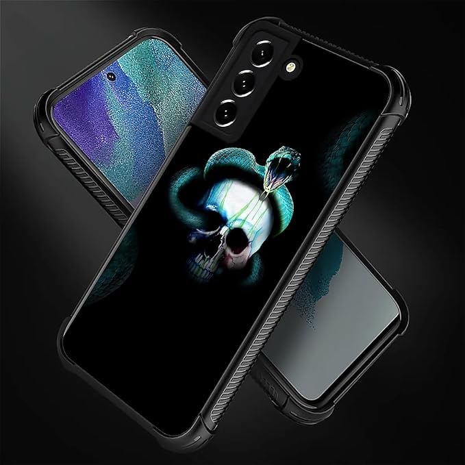 for Samsung Galaxy S22 Plus Case, Skeleton Winding Snake Pattern Graphic Design Girl Boy Soft Silicone Hard Acrylic Shock Protection for Samsung Galaxy S22 Plus