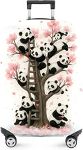 ANNA QUEEN Panda Luggage Cover, Cute Panda Tree Suitcase Protector, Stretchable Washable Travel Cover for 32-34 Inch Luggage