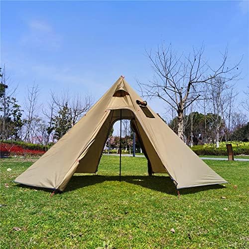 Tipi Hot Tent with Fire Retardant Stove Jack for Flue Pipes, 3~4 Person, Lightweight, Teepee Tents for Family Team Outdoor Backpacking Camping Hiking - Image 7