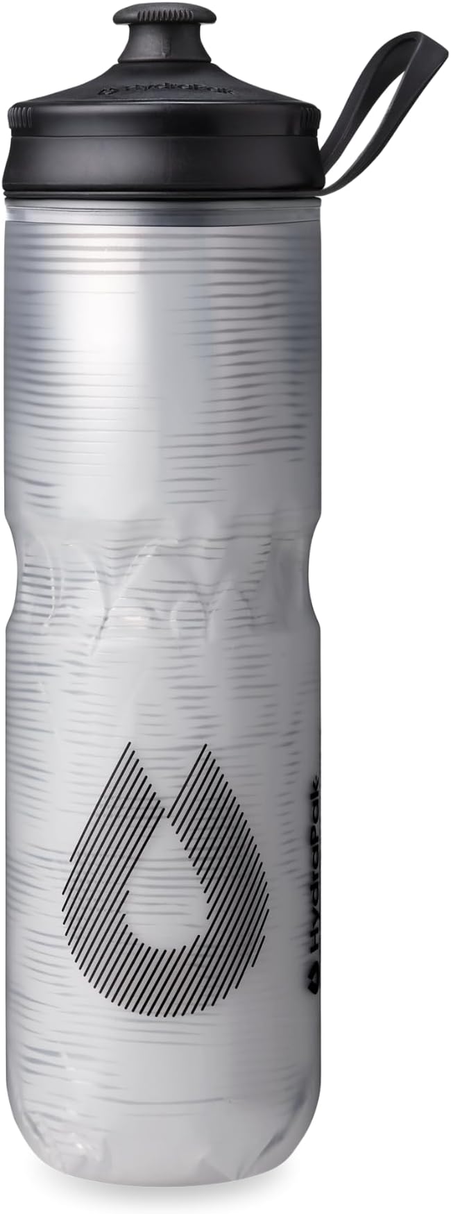 HydraPak | Polar Bottle - Polar Sport Insulated Water Bottle - BPA-Free, Sport & Bike Squeeze Bottle with Handle (Pulse White, 700ml / 24oz)