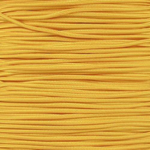 Paracord Planet 275lb Paracord – 3/32 Inch (2.38 mm) Nylon Crafting Cord with 5 Strand Inner Core – Yellow (100 ft)