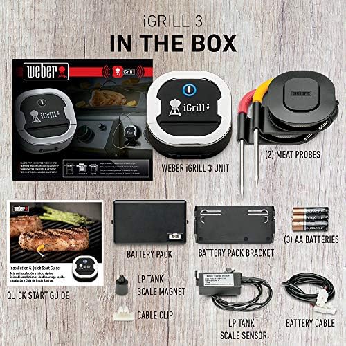 Weber iGrill 3 Grill Thermometer – App‑Connected Smart Meat Thermometer with 4‑Probe Capacity & Bluetooth Monitoring - 250-Hour Battery Life - Image 6