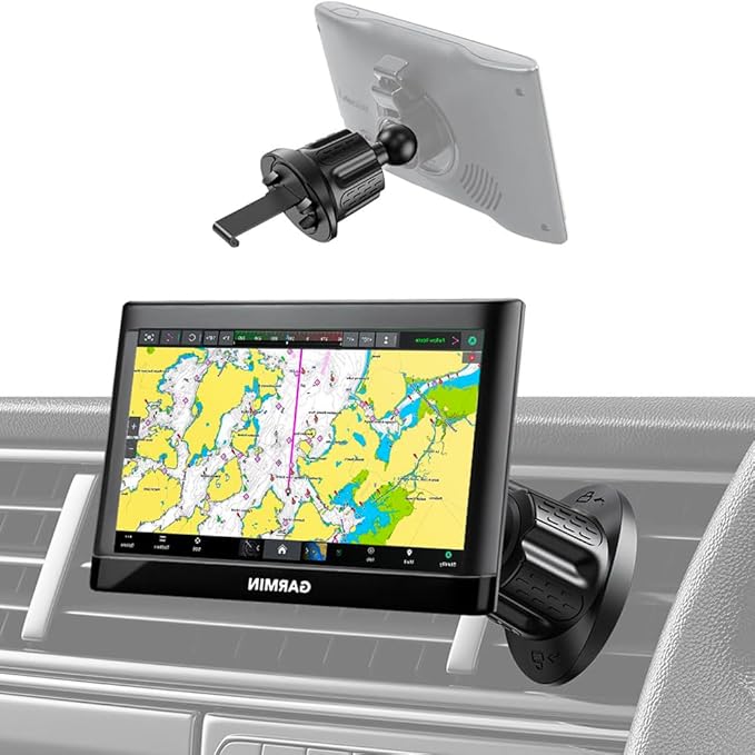 GPS Holder for Car – Air Vent Mount with Metal Hook and 17mm Ball Joint, Compatible with Nuvi GPS Devices