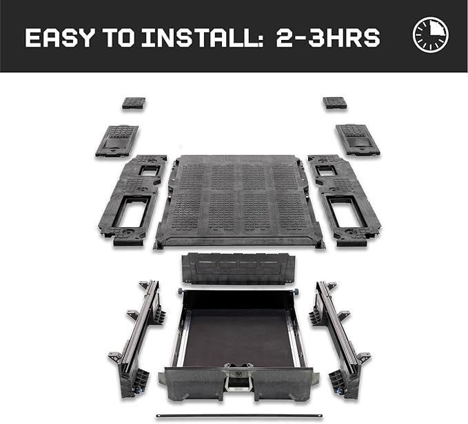 DECKED Truck Bed Storage System with System Accessories | Compatible with Toyota Tacoma (2005-2023) 6'2"