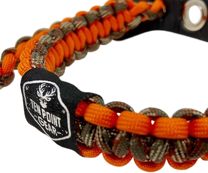 Bow Archery Wrist Sling 550 Paracord - Survival Hunting Shooting - 100% Full Grain Leather with Metal Grommet (Multiple Camo Options)