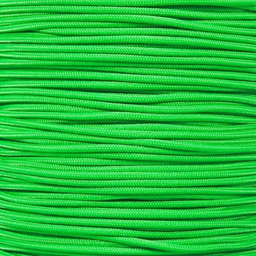 Paracord Planet 275lb Paracord – 3/32 Inch (2.38 mm) Nylon Crafting Cord with 5 Strand Inner Core – Neon Green (25 ft)