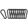 Carabiner Clip Hook, 3.15 inch 10 pcs Black Heavy Duty Spring Snap Hook Key Chain, Carabiners Clips for Outdoor Camping, Swing Set, Hammock, Hiking Travel, Fishing, Quick Link Keychain