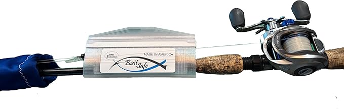 Bait Safe Lure cover/Protector, Saltwater Resistant Fishing Gear, Protects & Organizes Lures (Black, Large)