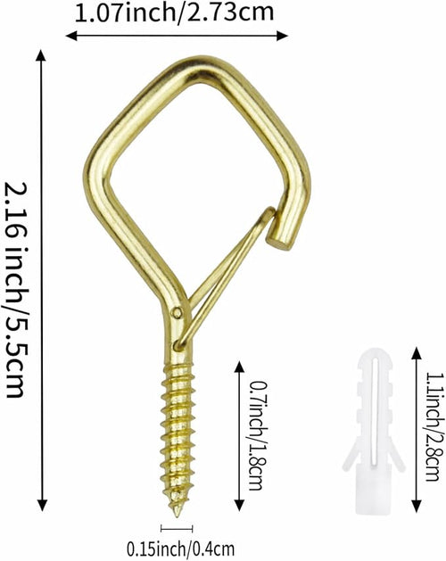 120 Pcs Gold Eye Hooks Screw Heavy Duty,Ceiling Hooks for Hanging Plants,String Lights,Cup,Wind Chime,Bird Feeders. Plant Hanger Indoor&Outdoor