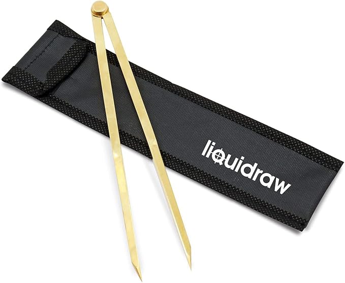 Liquidraw Marine Navigation Divider Universal Nautical Protractor Set Square Set of 6 | Triangle Ruler & Brass Divider | Essential For Sailing, Accurate Navigational Plotting & Portland Course Plotter