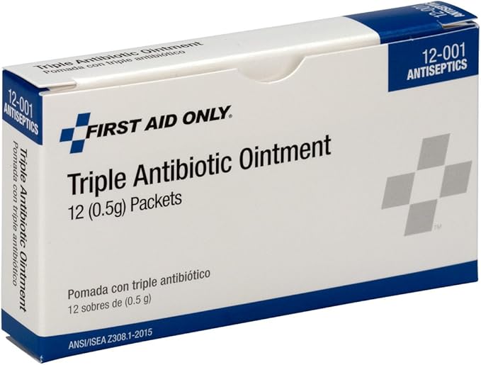 First Aid Only 12-001 Triple Antibiotic Ointment Packet (Box of 12)