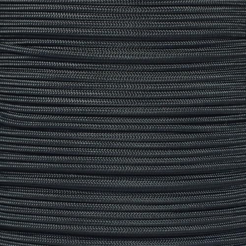 Paracord Planet 275lb Paracord – 3/32 Inch (2.38 mm) Nylon Crafting Cord with 5 Strand Inner Core – Black (250 ft)