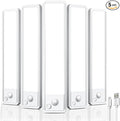 Under Cabinet Motion Sensor Lighting: 12 Inch Dimmable Rechargeable Lights Indoor - Battery Operated Lights - Undercabinet Closet Light Magnetic Led Light for Kitchen Home Bathroom Counter 5 Pack