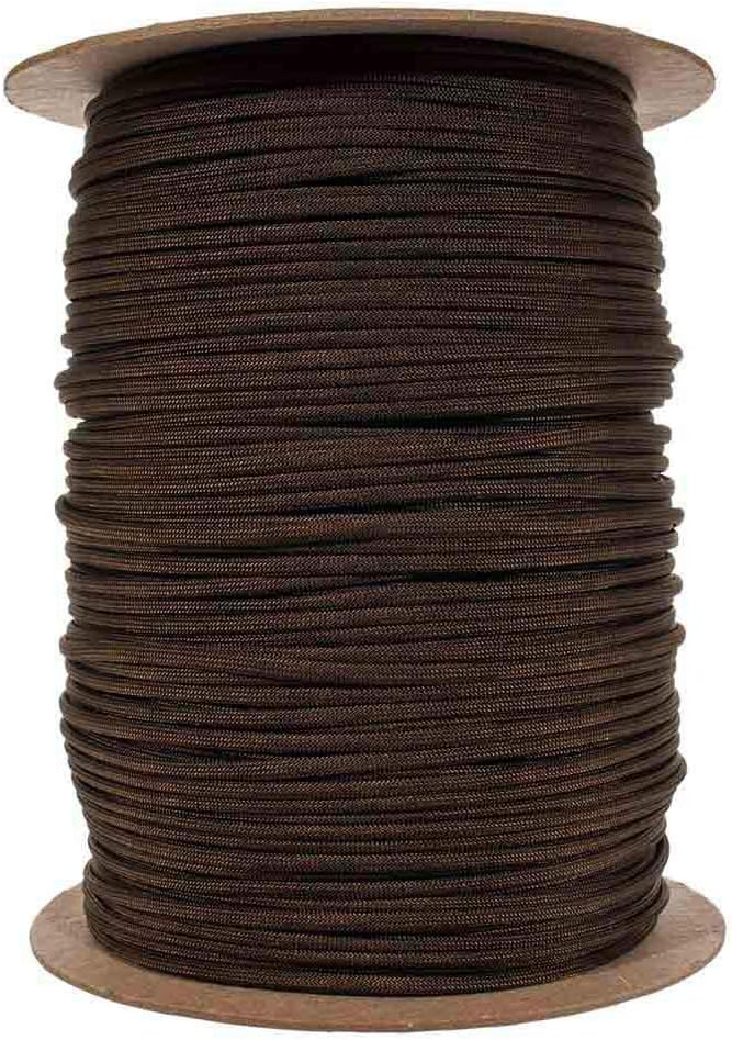 Paracord Planet Solid Color 550lb Paracord – 7 Strand Type III Nylon Cord for Indoor and Outdoor Tasks – Acid Brown (100 ft)