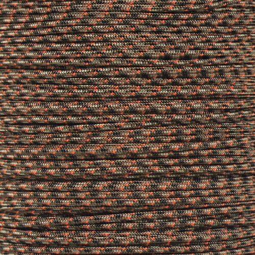 PARACORD PLANET Tactical 5-Strand Nylon Core 275-LB Tensile Strength Paracord Rope 3/32 Inch (2.38mm Diameter) (Fall Camo, 25 Feet)