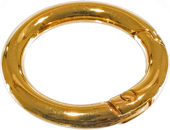 Paracord Planet Spring Gate O Rings – Available in 3/4 Inch and 1 Inch Sizes – Silver, Bronze, and Gold Color Options (2 Pack, 3/4 Inch, Gold)
