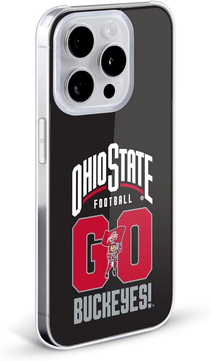 Head Case Designs Officially Licensed Ohio State University Go Buckeyes Football Graphics Hard Back Case Compatible with Apple iPhone 15