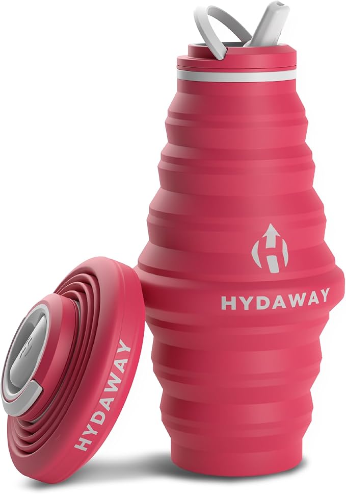 HYDAWAY Travel Collapsible Water Bottle 25oz - BPA-Free, Leakproof, Lightweight, Portable & Space-Saving - Perfect for Hiking, Travel, and All-Day Hydration