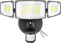 iMaihom 50W Motion Sensor Outdoor Lights, 5000LM Hardwired Motion Sensor Flood Light, Dusk to Dawn Outdoor Lighting, 6500K LED Security Light, IP65 Waterproof Motion Detector Lights for Outside, Black