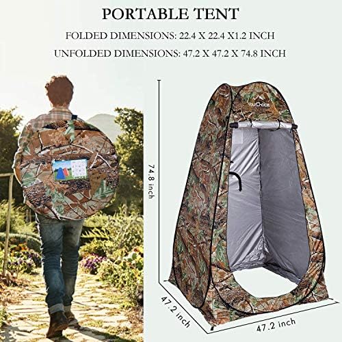 Your Choice Pop Up Shower Tent 47.2" Wx74.8/82.7" H Privacy Changing Tent - Image 2
