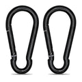 Large Carabiner Clip Hook, 5.5 inch 2 pcs Black Heavy Duty Spring Snap Hook Key Chain, Carabiners Clips for Outdoor Camping, Swing Set, Hammock, Hiking Travel, Fishing, Quick Link Keychain