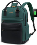 LOVEVOOK Laptop Backpack for Women 15.6 Inch Laptop Bag with USB Port, Fashion Waterproof Backpacks Teacher Nurse Stylish Travel Bags Vintage Daypacks for College Work