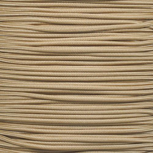 Paracord Planet 275lb Paracord – 3/32 Inch (2.38 mm) Nylon Crafting Cord with 5 Strand Inner Core – Tan (250 ft)