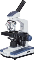 AmScope M620A Compound Monocular Microscope, WF10x and WF16x Eyepieces, 40x-1600x Magnification, Brightfield, LED Illumination, Abbe Condenser, Mechanical Stage, 110V