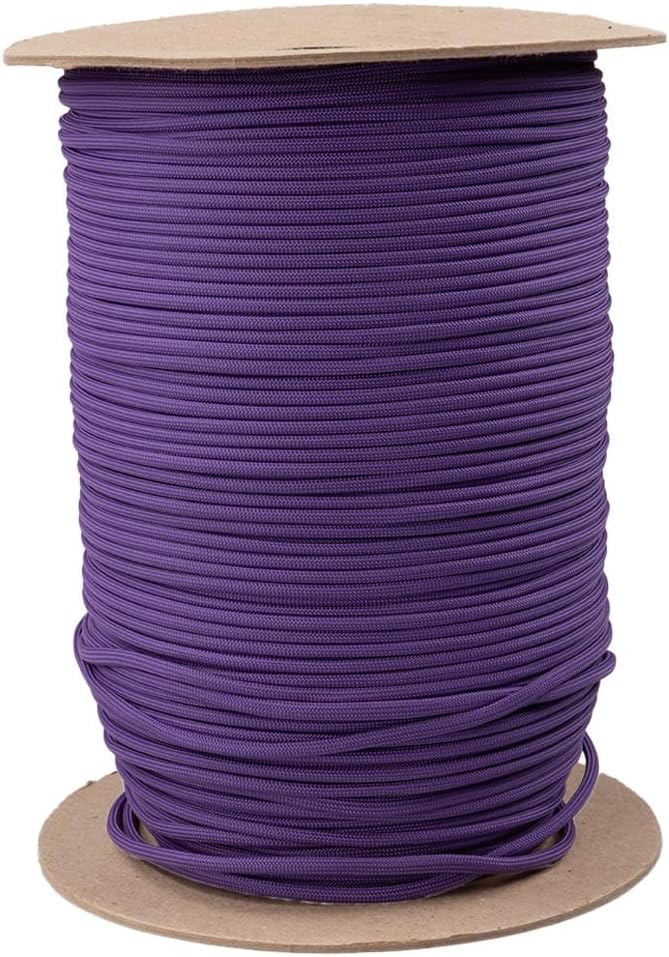 Paracord Planet Solid Color 550lb Paracord – 7 Strand Type III Nylon Cord for Indoor and Outdoor Tasks – Iris (50 ft)