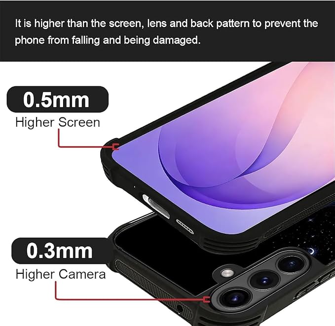 for Samsung Galaxy S26 Case,Graphic Design for Girl Boy Soft Silicone Hard Acrylic Shock Protection Designed for Samsung Galaxy S26 Galaxy Fox Wolf Pattern