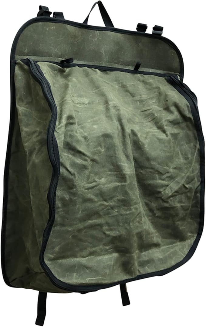 Overland Vehicle Systems Camping Gear Storage Bag - #16 Waxed Canvas - Infused with Paraffin Wax Waterproofing - 8 Storage Pockets for all your toiletries, clothes, shoes and camping gear.