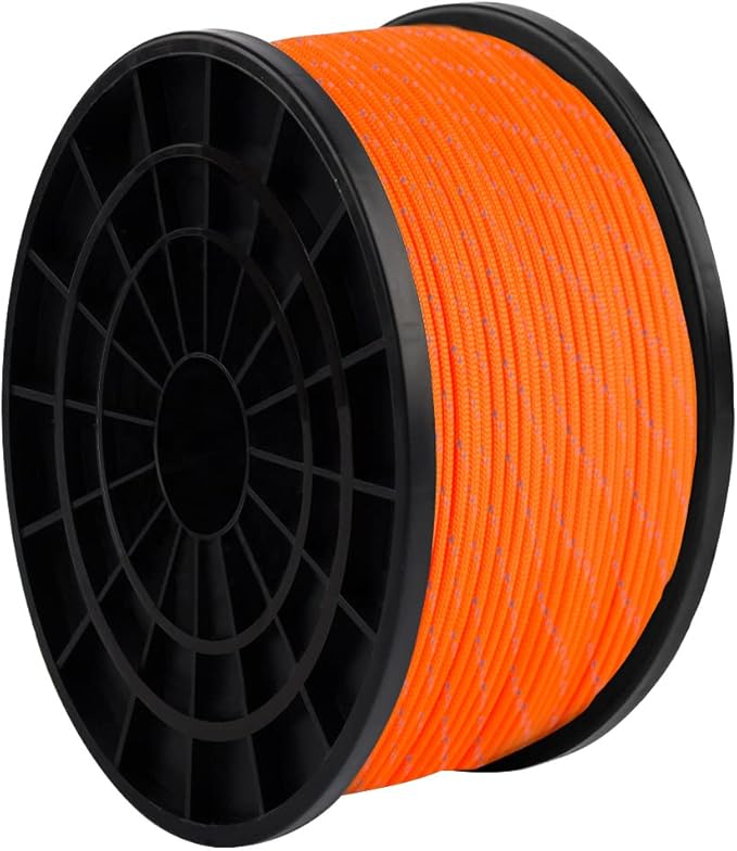 HERCULES Type III Paracord 550 Paracord Rope Parachute Cord, 250' Reflective for Survival Rope, Survival Cord