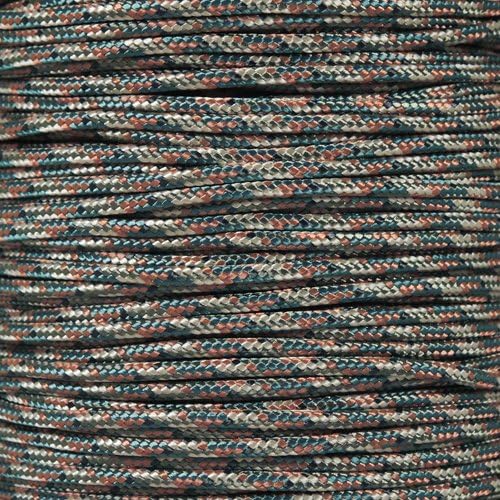 Paracord Planet 325 Paracord – 3 mm Type II Nylon Parachute Cord with 3 Inner Strands (Woodland Camo, 25 ft)