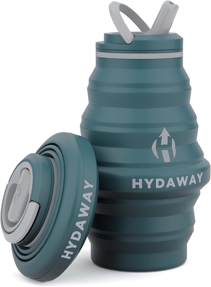 HYDAWAY 17oz Travel Collapsible Water Bottle - BPA-Free, Leakproof, Lightweight, Reusable - Perfect for Travel, Hiking, and Everyday Hydration