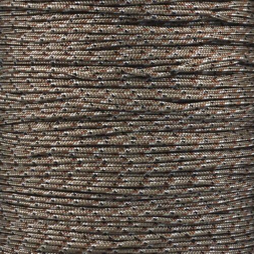 Paracord Planet 95lb Paracord – 1 Strand Type I Parachute Cord for Outdoors and DIY – Desert Camo (25 ft)