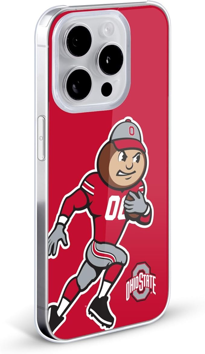 Head Case Designs Officially Licensed Ohio State University Mascot Oversized Football Graphics Hard Back Case Compatible with Apple iPhone 14 Plus