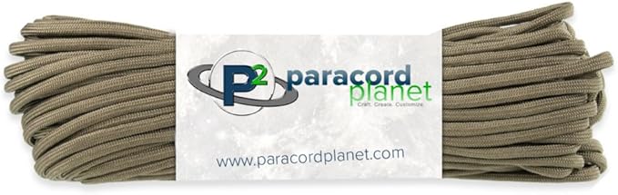Paracord Planet Solid Color 550lb Paracord – 7 Strand Type III Nylon Cord for Indoor and Outdoor Tasks – Coyote Brown (1,000 ft)