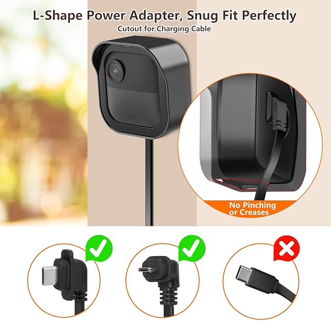 2Pack Flexible Twist Mount for All-New Blink Outdoor 4 (4th Gen) & Blink Outdoor (3rd Gen), Weatherproof Protective Housing with Charging Cutout and Gooseneck Mount for Blink Outdoor Camera