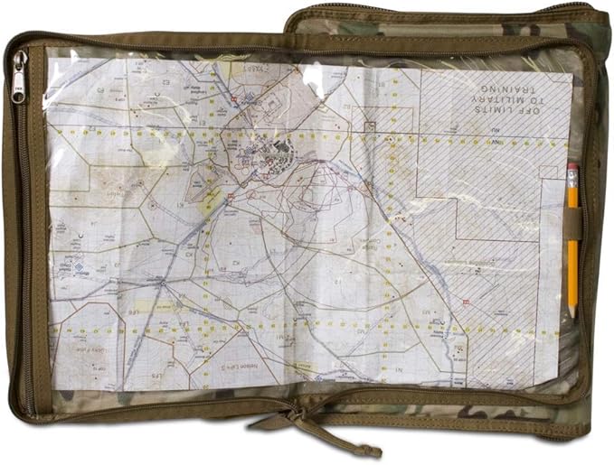 TACTICAL NOTEBOOK COVERS Tactical Admin Notebook Cover System | Zippered Map Case | Fits US Standard Size Paper 8.5” x 11” & A4 Notebooks | Durable Field Organizer (Multicam)