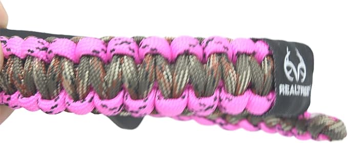 Realtree® Paracord Archery Bow Wrist Sling - 100% Full Grain Leather 550 Paracord