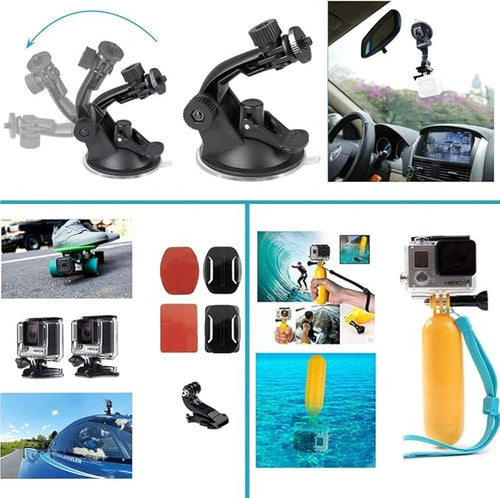 13-in-1 Accessories for Gopro, Action Camera Accessory Kit Compatible with GoPro Hero 13 12 11 10 9 8 Max 7 6 5 4 Black SJ4000 and Other Sports Cameras