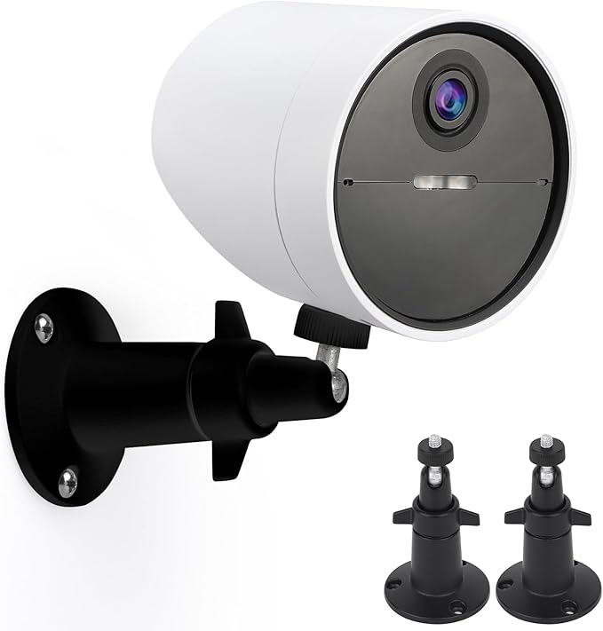 UYODM 2 Pack Wall Mount Holder for SimpliSafe Outdoor Security Camera, 360°Rotation Security Bracket with 1/4 Screw Thread, Camera Not Included (Black)